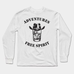 Cowboy Whiskey. Adventures of Free Spirit Long Sleeve T-Shirt